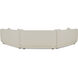 Fraser White Modular Sectional with Wedge Slipper, 3 Piece